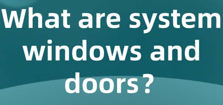 System doors and windows, Thermal Break window door