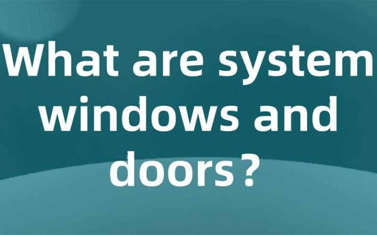 System doors and windows, Thermal Break window door